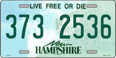 NH license plate 3732536