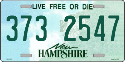 NH license plate 3732547
