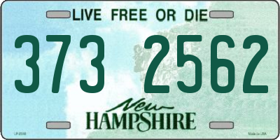 NH license plate 3732562