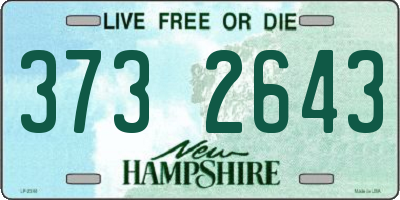 NH license plate 3732643