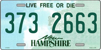 NH license plate 3732663
