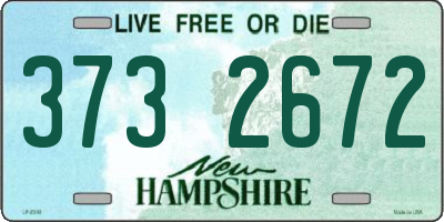 NH license plate 3732672