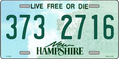 NH license plate 3732716