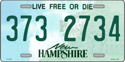NH license plate 3732734