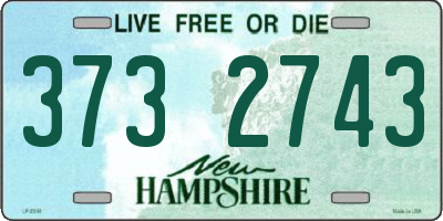 NH license plate 3732743