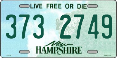 NH license plate 3732749