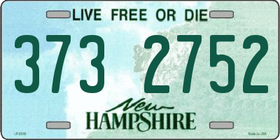 NH license plate 3732752