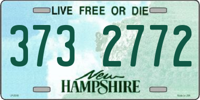 NH license plate 3732772