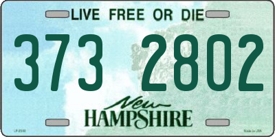 NH license plate 3732802