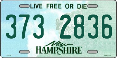 NH license plate 3732836