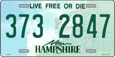 NH license plate 3732847