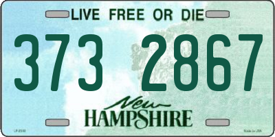 NH license plate 3732867