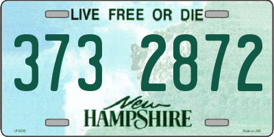 NH license plate 3732872