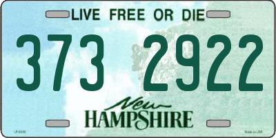 NH license plate 3732922