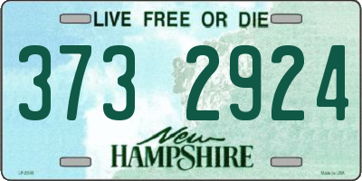 NH license plate 3732924