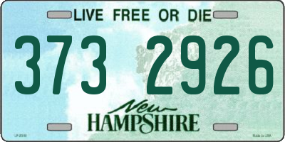 NH license plate 3732926