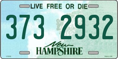 NH license plate 3732932