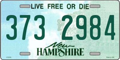 NH license plate 3732984