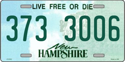 NH license plate 3733006