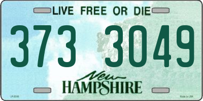 NH license plate 3733049