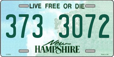 NH license plate 3733072