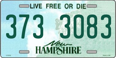 NH license plate 3733083