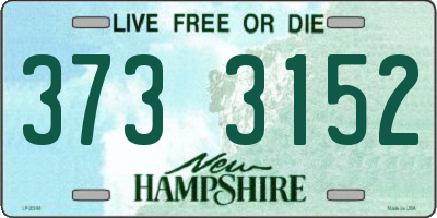 NH license plate 3733152