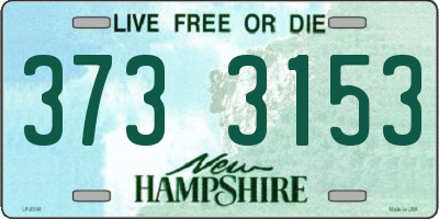 NH license plate 3733153
