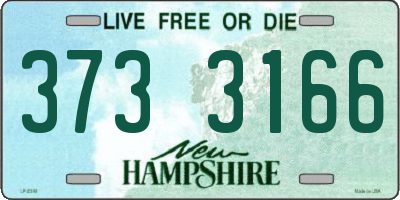 NH license plate 3733166