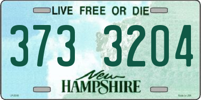 NH license plate 3733204