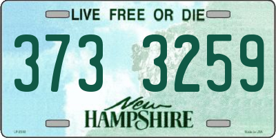 NH license plate 3733259