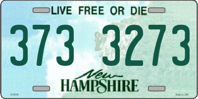 NH license plate 3733273