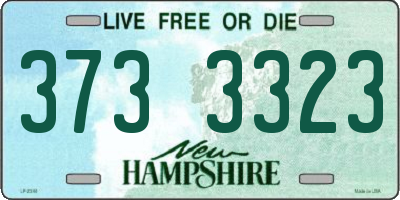NH license plate 3733323