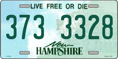 NH license plate 3733328