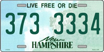 NH license plate 3733334