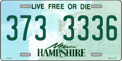 NH license plate 3733336