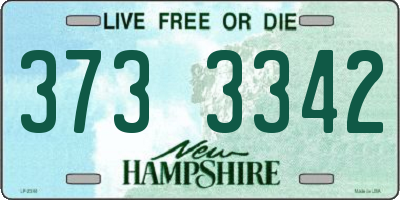 NH license plate 3733342