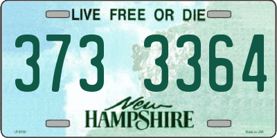 NH license plate 3733364