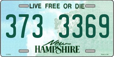 NH license plate 3733369