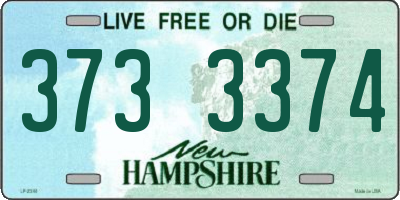 NH license plate 3733374