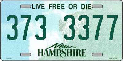 NH license plate 3733377