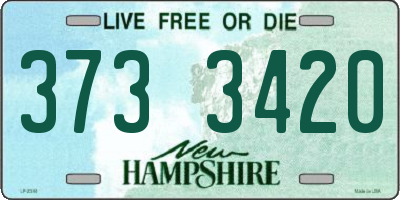 NH license plate 3733420