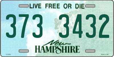 NH license plate 3733432