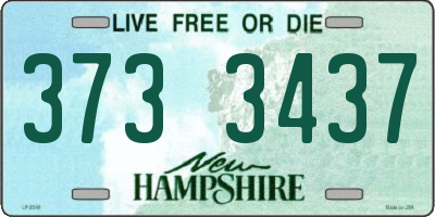 NH license plate 3733437