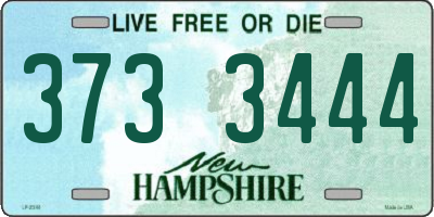 NH license plate 3733444