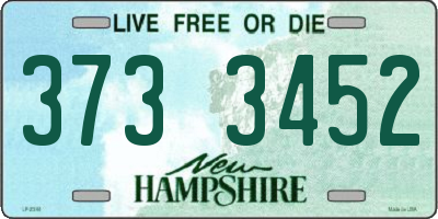 NH license plate 3733452