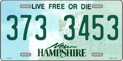 NH license plate 3733453