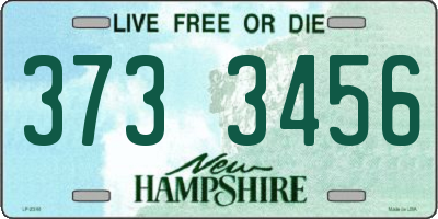 NH license plate 3733456