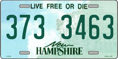 NH license plate 3733463