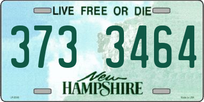 NH license plate 3733464